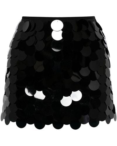 16Arlington Haile Paillette-embellished Satin Mini Skirt - Black