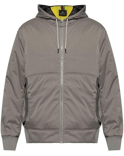 PS by Paul Smith Padded Hooded Jacket - Grey