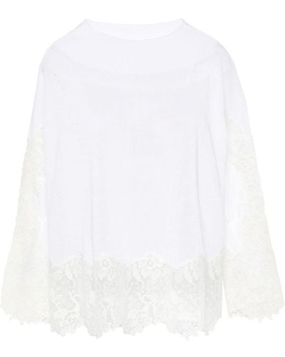 Ermanno Scervino Lace Knitted Top - White