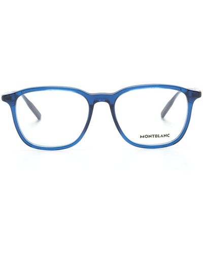 Montblanc Mb0085o スクエア眼鏡フレーム - ブルー