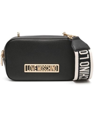 Love Moschino Logo-lettering cross body bag - Noir