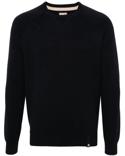 BOGGI Knitted Crew-neck Sweater - Blue