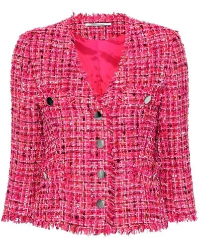 Tagliatore Dharma Tweed Jacket - Pink