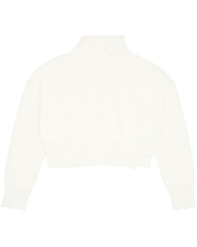 MM6 by Maison Martin Margiela Pullover mit Cut-Outs - Weiß