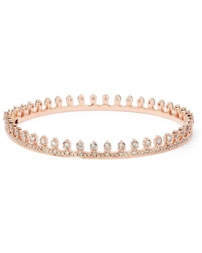 Annoushka 18kt Rose Gold Crown Diamond Bangle - Pink
