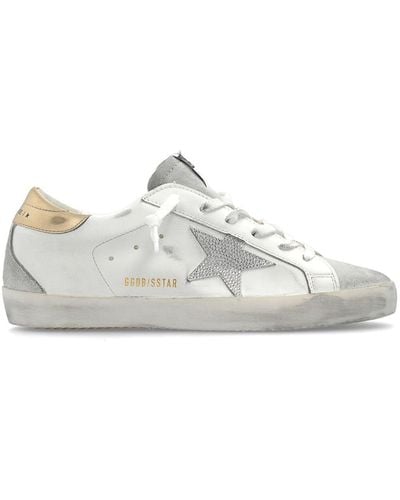 Golden Goose Super-star Distressed-effect Trainers - White