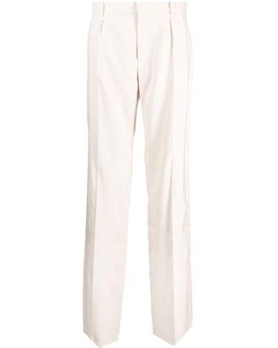 Saint Laurent Straight-leg Silk Pants - White
