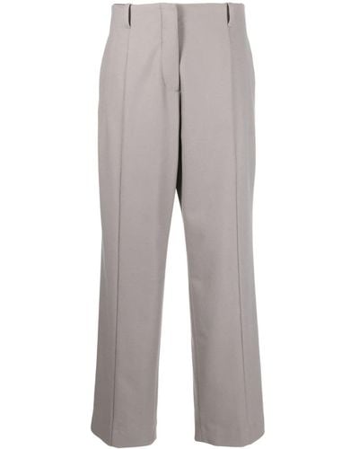 Calvin Klein Low-rise Wide-leg Tailored Trousers - Grey