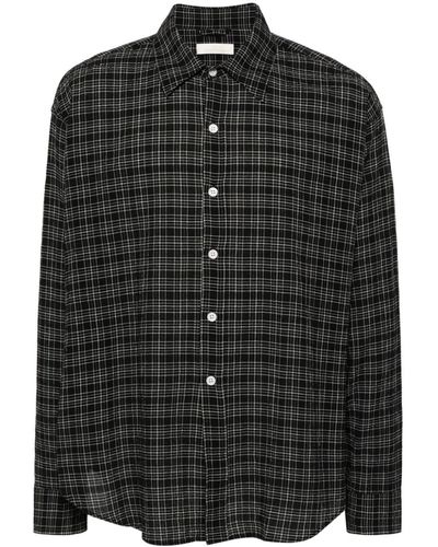 mfpen Vacation Checked Cotton Shirt - Black