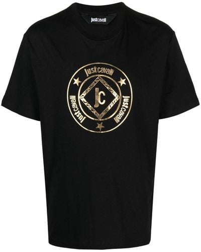 Just Cavalli Logo-print Cotton T-shirt - Black