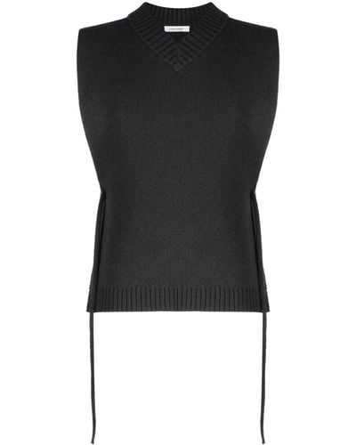 Craig Green Lace-up Fine-knit Vest - Black