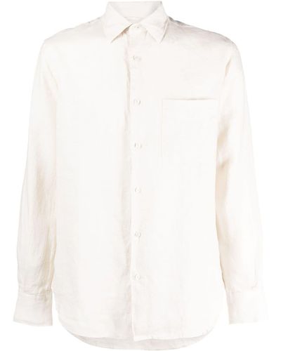 Aspesi Long-sleeve Linen Shirt - White
