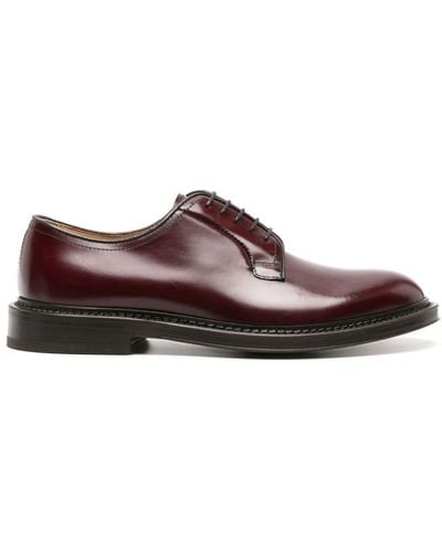 SCAROSSO Harry Leather Derby Shoes - Brown