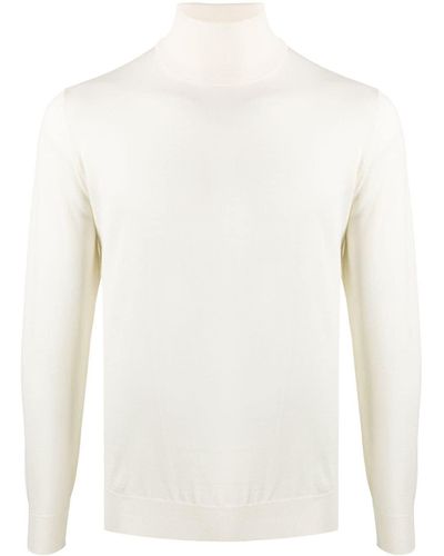 Dell'Oglio Jersey ajustado con cuello vuelto - Blanco