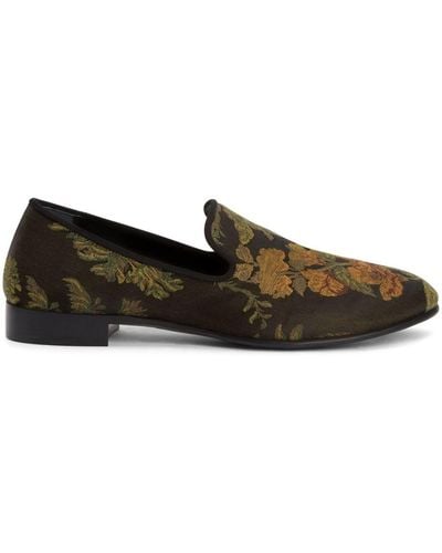 Giuseppe Zanotti Floral-embroidered Slip-on Loafers - Multicolour