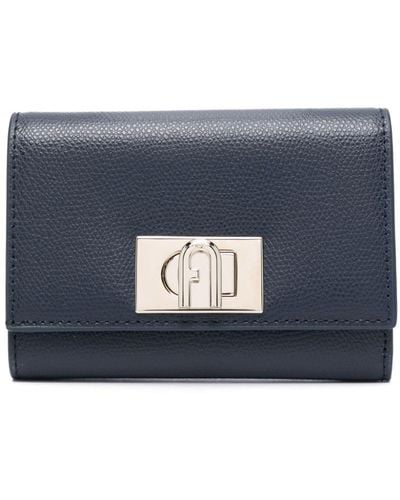 Furla 1927 Compact M Leather Wallet - Blue