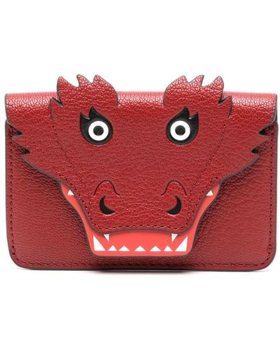 Anya Hindmarch Dragon Leather Cardhoder - Red