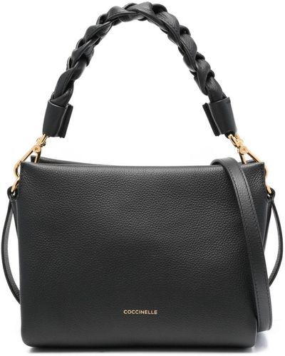 Coccinelle Small Boheme Leather Shoulder Bag - Black