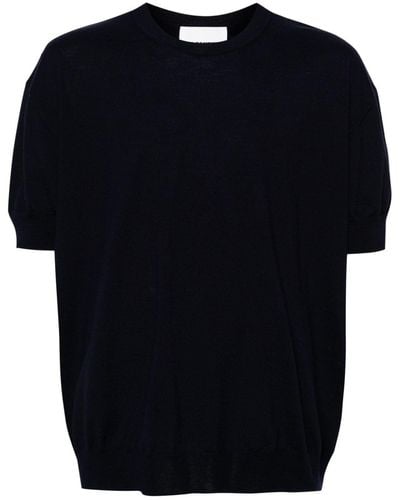 Jil Sander Crew-neck wool T-shirt - Blau