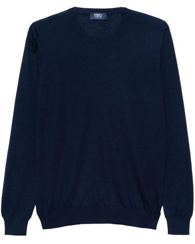 Fedeli Argentina Fine-knit Sweater - Blue