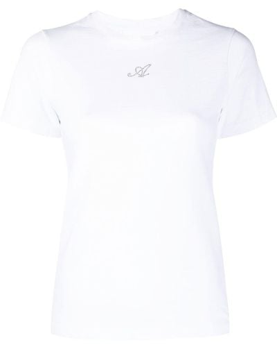Axel Arigato T-shirt en coton à logo brodé - Blanc