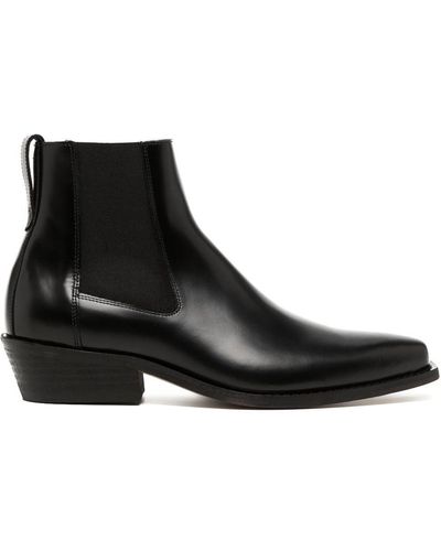 Our Legacy Cyphre Pointed Leather Boots - Black