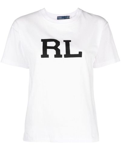 Polo Ralph Lauren T-shirt en coton à logo imprimé - Blanc