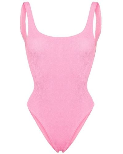 Mc2 Saint Barth Lora Logo-patch Swimsuit - Pink
