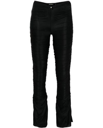 MISBHV Pantalones con diseño drapeado - Negro