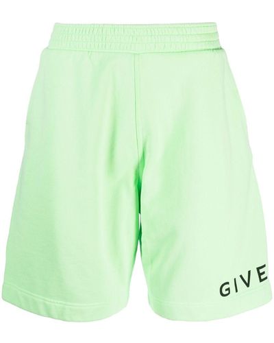 Givenchy Short de sport à logo imprimé - Vert