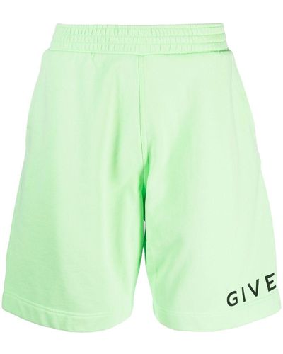 Givenchy Joggingshorts mit Logo-Print - Grün