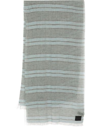 Paul Smith Striped Linen Scarf - Grey