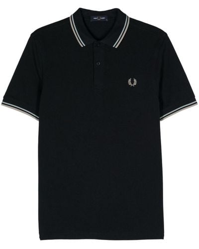 Fred Perry Fp Twin Tipped Shirt - Black
