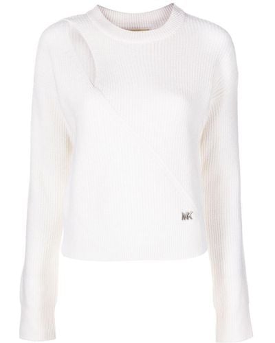 MICHAEL Michael Kors Cut-out Detail Sweater - White