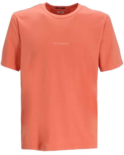 C.P. Company Logo-print Cotton T-shirt - Orange