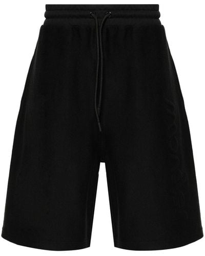 Moncler Pantalones cortos de chándal con logo en relieve - Negro