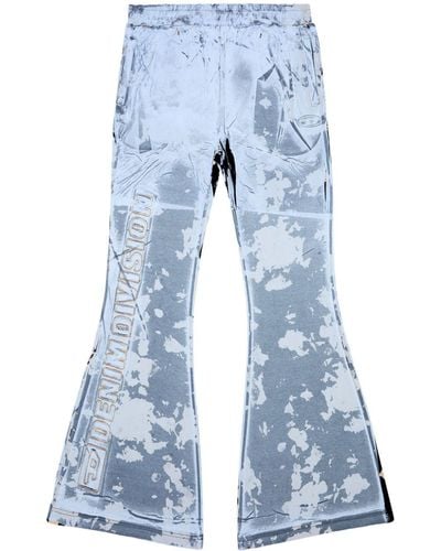 DIESEL P-belb Flared Cotton Track Trousers - Blue