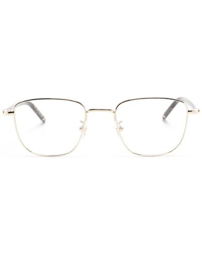 Montblanc Eckige Brille in Schildpattoptik - Natur
