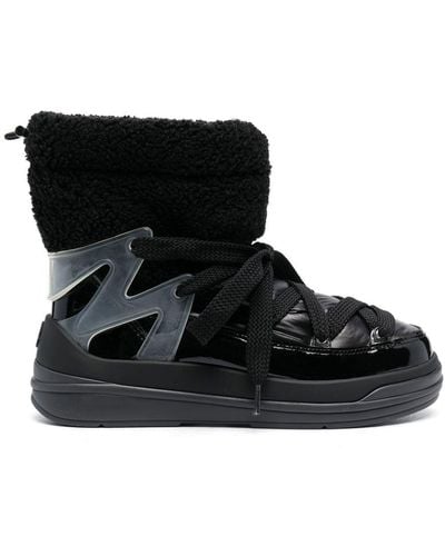 Moncler Lace-up Snow Boots - Black