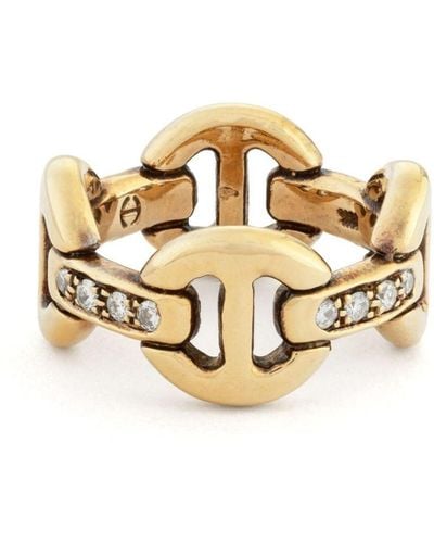 Hoorsenbuhs 18kt Gouden Quad Ring Met Diamant - Metallic