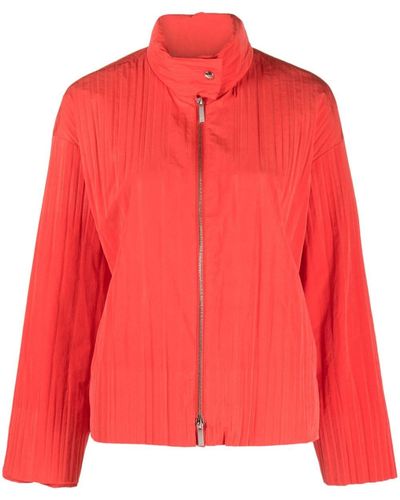 Emporio Armani Pleated Water-repellent Jacket - Red