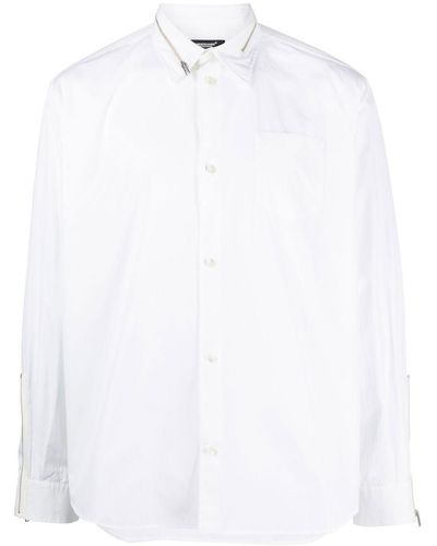 Undercover Zip-detailing Cotton Shirt - White