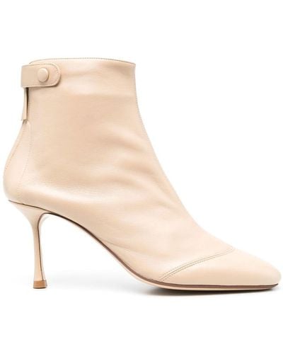Francesco Russo Leather 85mm Boots - Natural