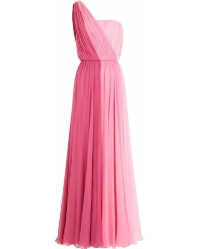 Dolce & Gabbana One-shoulder Chiffon Maxi Dress - Pink