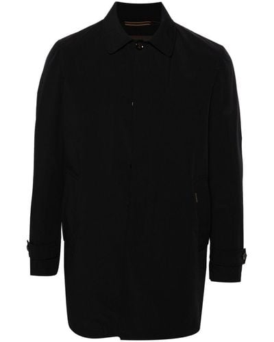 Moorer Manteau Vittor-KN à simple boutonnage - Noir