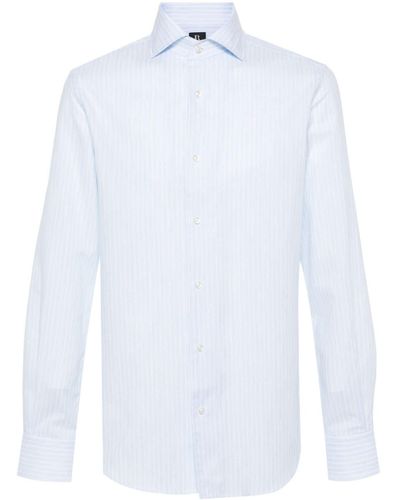 BOGGI Striped Cotton Shirt - White