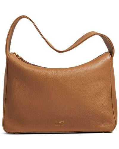 Khaite Small Elena Leather Tote Bag - Brown