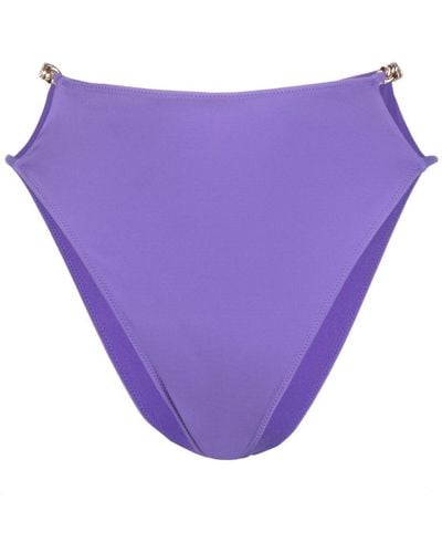 Stella McCartney Bas de bikini à détail de chaîne - Violet