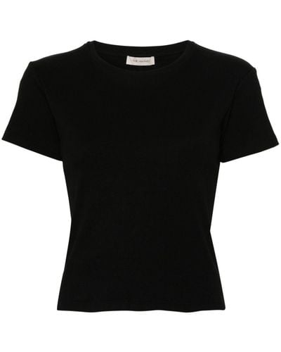The Mannei T-shirt en maille fine à design nervuré - Noir