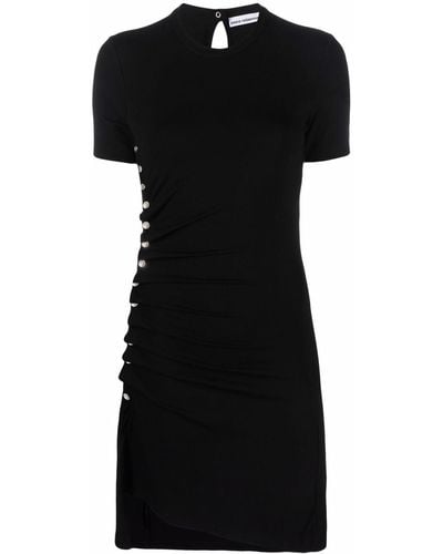 Rabanne Rivet-embellished Asymmetric Dress - Black